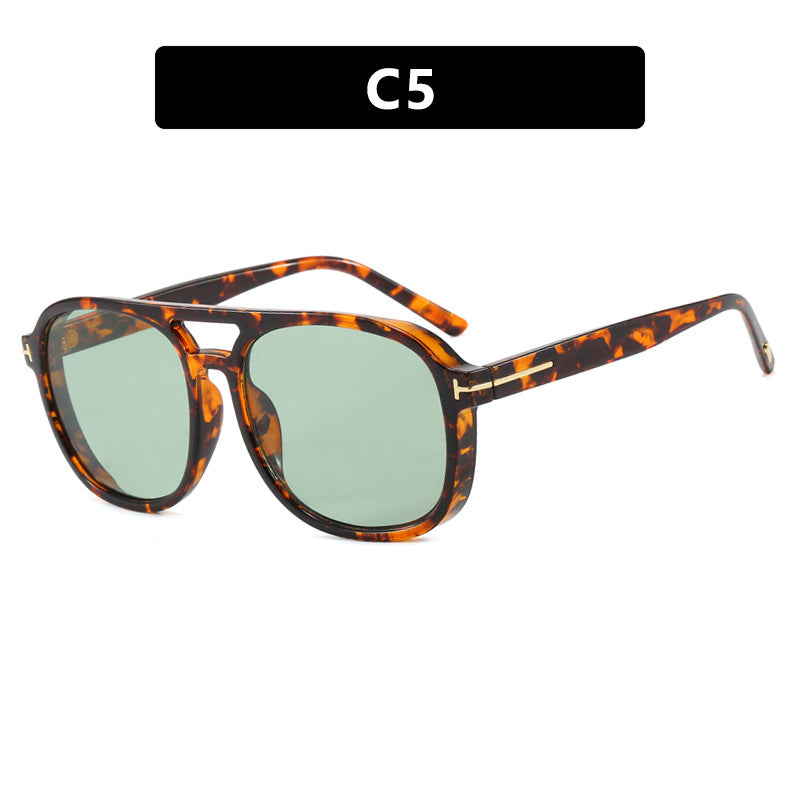 Damen quadratische Sonnenbrille mit luxuriösem Kunststoffrahmen und verspiegelten Gläsern Karnz