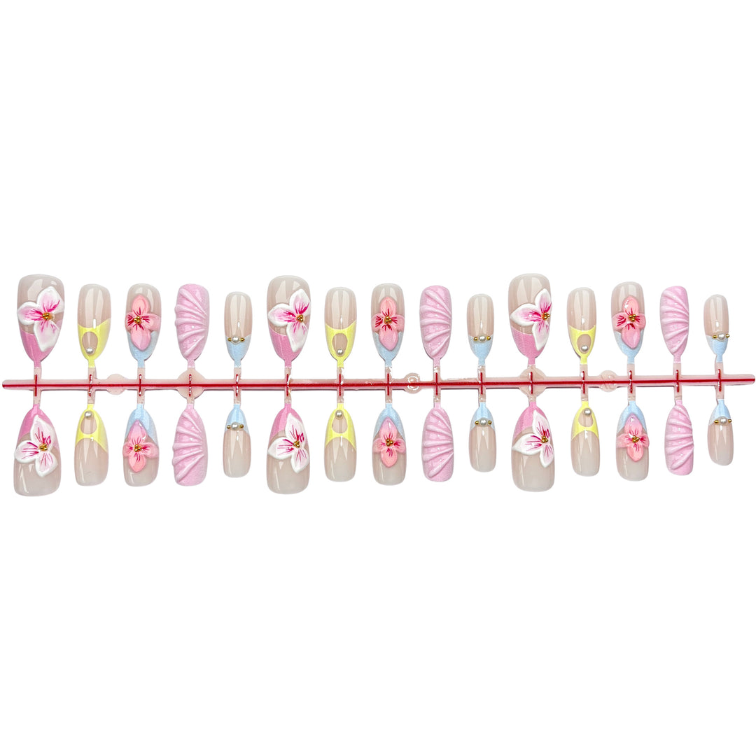 Künstlerisches Floral Druck-Nagel-Design-Kit