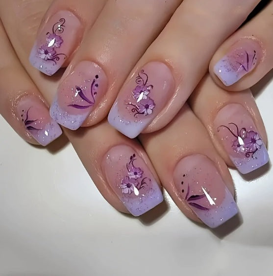 Elegante Blumendesign Acryl-Nagelkunst-Verstärkungen Karnz