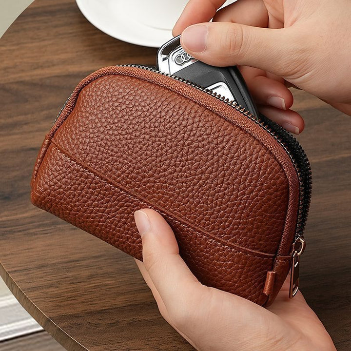 Premium Leder Reißverschluss Kosmetiktasche Karnz