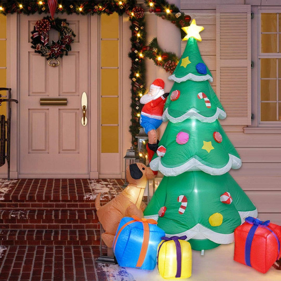 Aufblasbarer Weihnachtsbaum mit Figuren