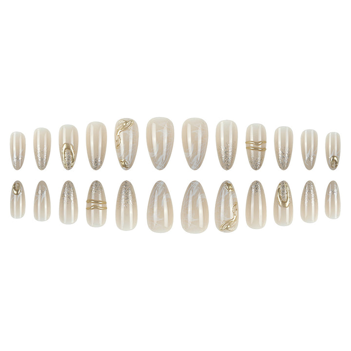 Elegante dekorative Press-On-Nageltips Karnz