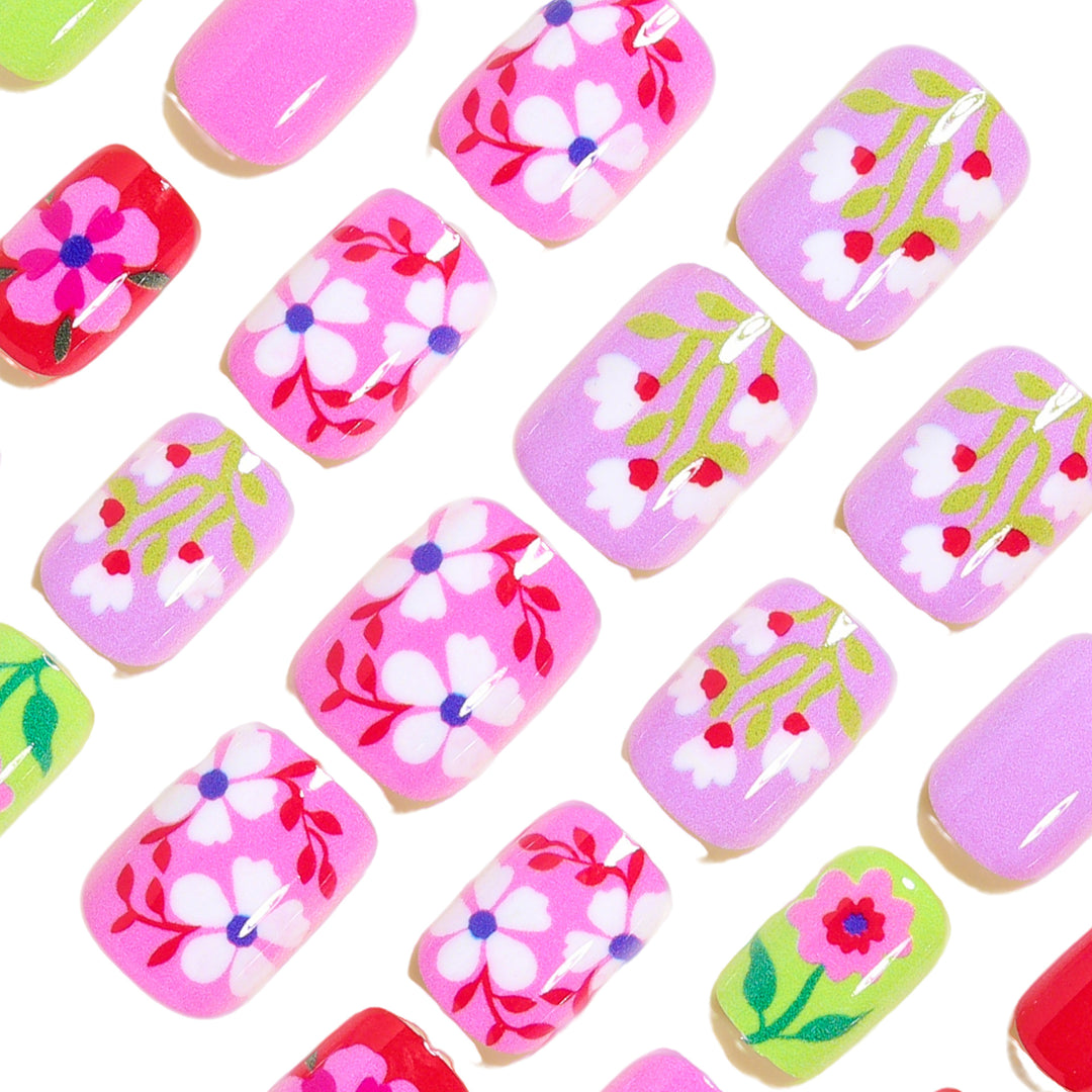 Bunte Florale Nagelkunst Tipps Karnz
