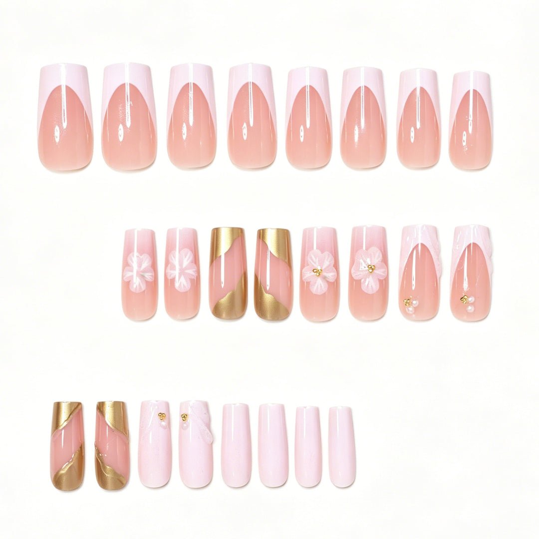 Deluxe Floral Acryl Nagelkunst Set Karnz