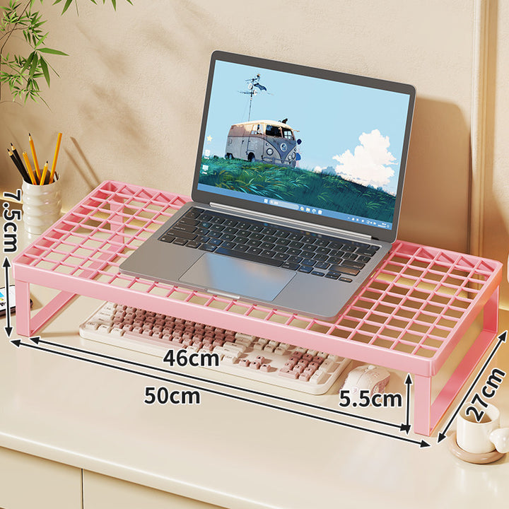 Erhöhter Mesh Laptop-Ständer mit Stauraum unter der Tastatur