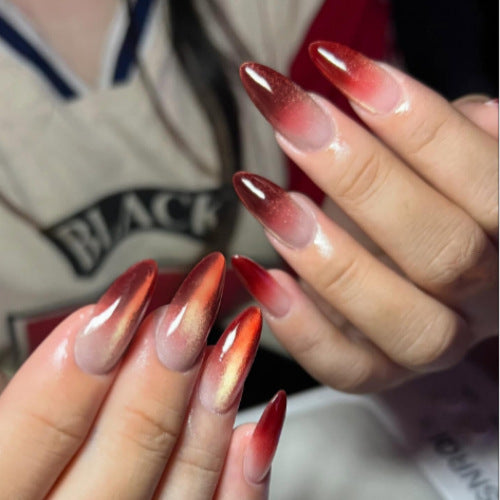 Elegantes Ombre Press-On Nagelset Karnz
