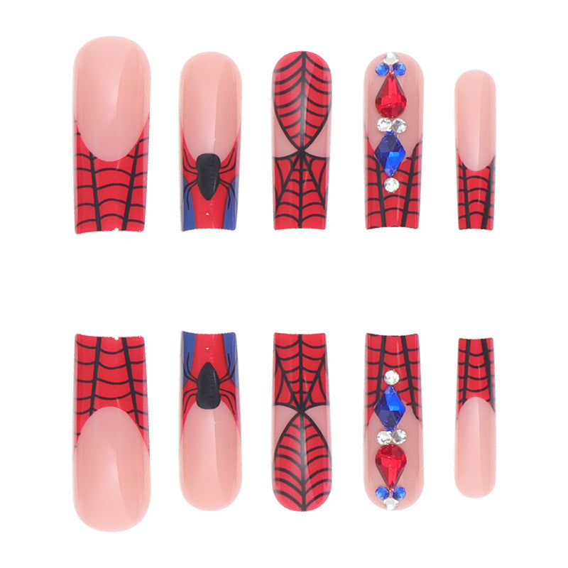 Spider-Man inspirierte Druck-on-Nagelkunst Karnz