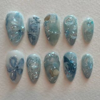 Dekoratives Themen Press-On Nagelkunst Set Karnz