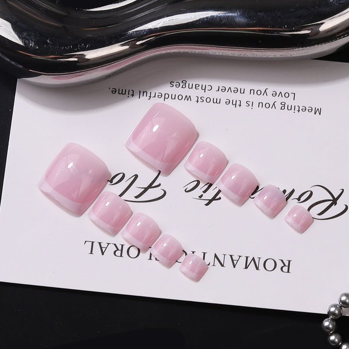 Stilvolle French Tip Press-On Nägel Karnz