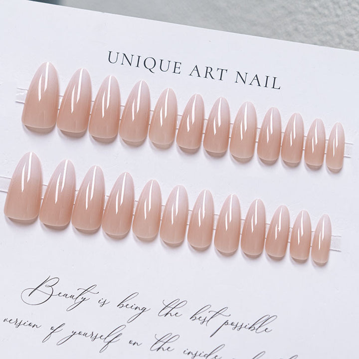 Glänzendes French Tip Press-On Nails Set