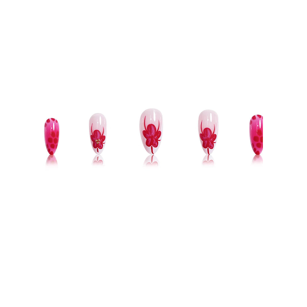 Elegante Floral Stiletto Nagelkunst Karnz 1787977864
