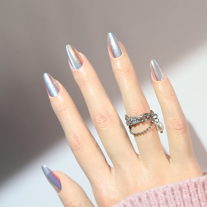 Iridescent Stiletto Nagelkunst Set Karnz