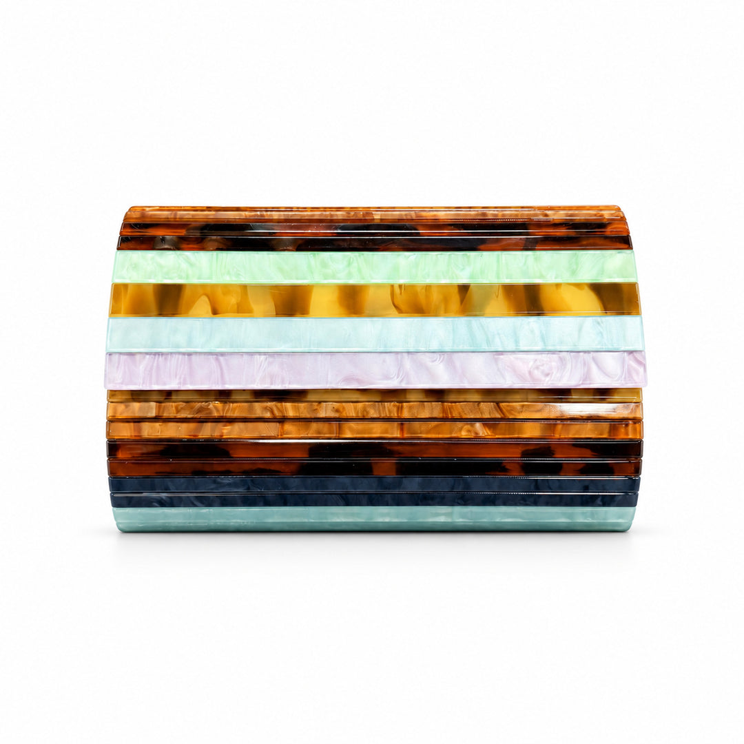 Künstlerische ovale Acryl-Clutch