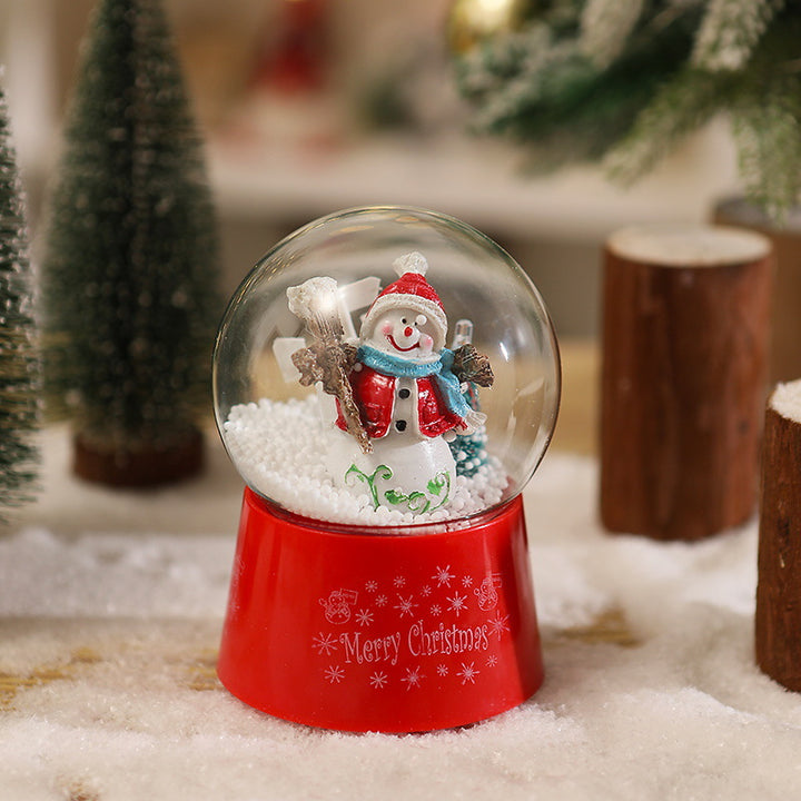 Schneekugel mit Weihnachtsmann und Tannenbaum Karnz