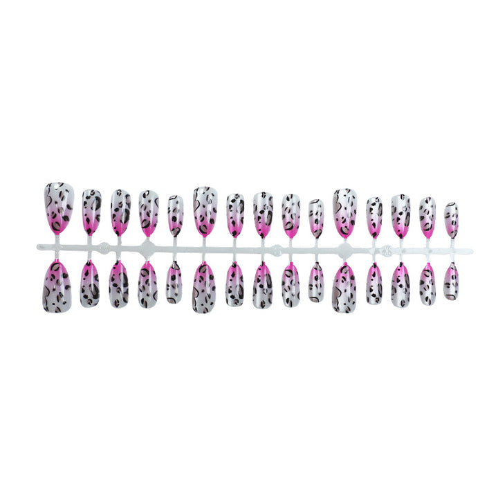 Stylische Leopardenmuster Press-On Nagelkunst