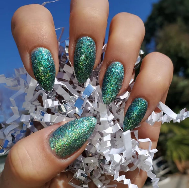 Glitzernde Acryl-Stiletto-Press-On-Nägel Karnz