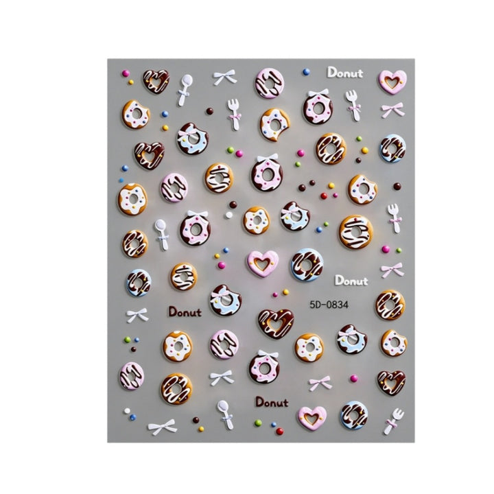 Kreative dessertthemen Nagelkunst Aufkleber