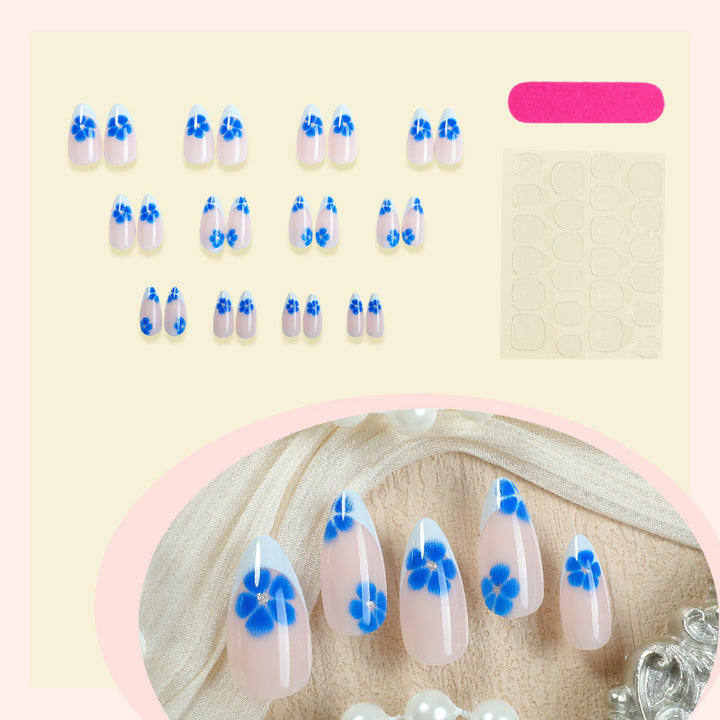 Florales Druck Press-On Nagelset Karnz