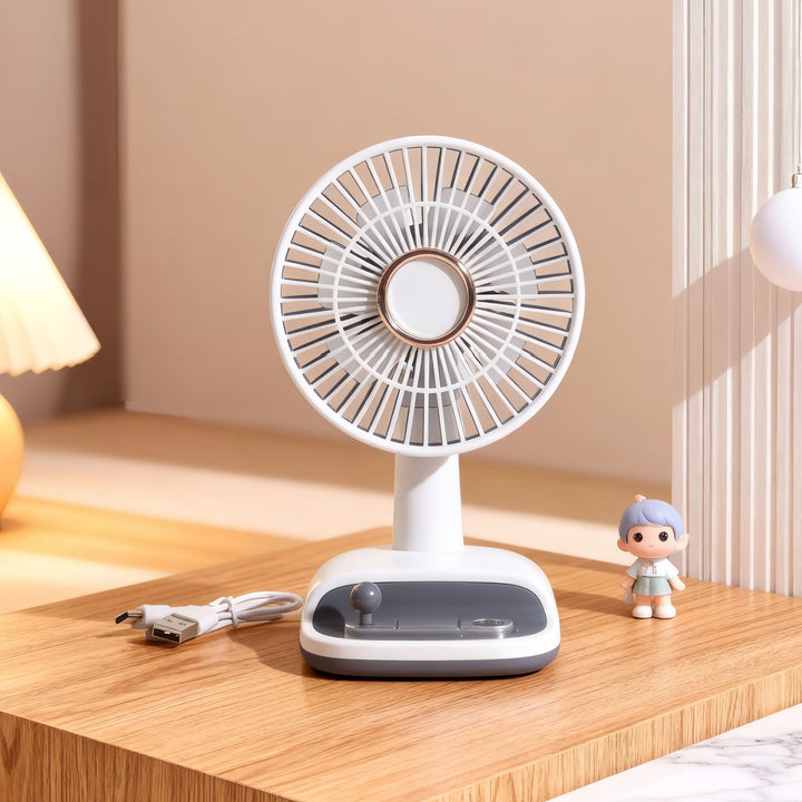 Damen Tragbarer Tischventilator mit einstellbarer Neigung und USB-Anschluss Karnz