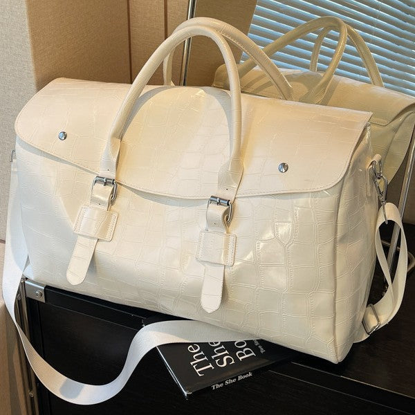 Premium Krokodiltextur Reise-Dufflebag