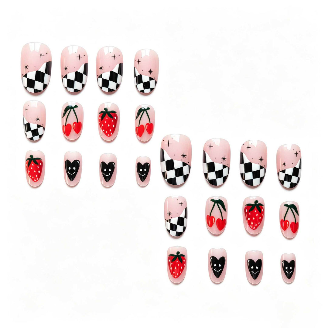 Kreatives florales und fruchtiges Nagelkunst-Set