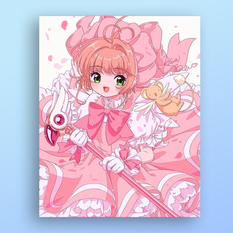 Anime-inspirierte Illustrationskunstdruck Karnz