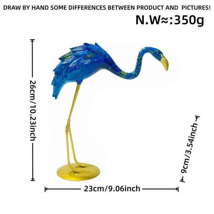 Künstlerisch gestaltete Flamingo Skulptur Karnz