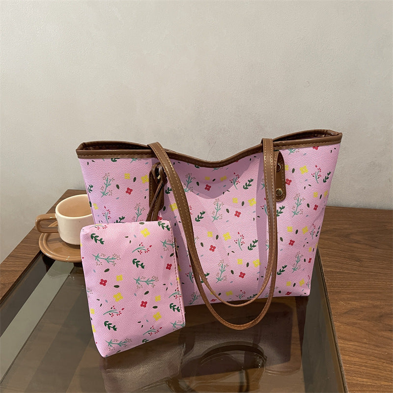 WoFloral gemusterte Strandtasche Karnz