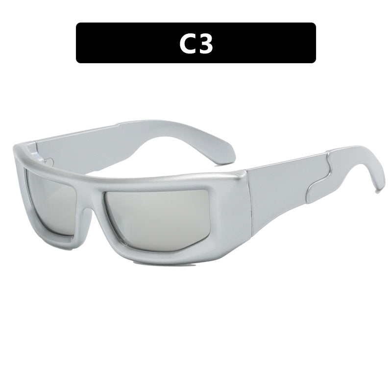 Damen sportliche Sonnenbrille mit breitem Rahmen und polarisierten Gläsern Karnz