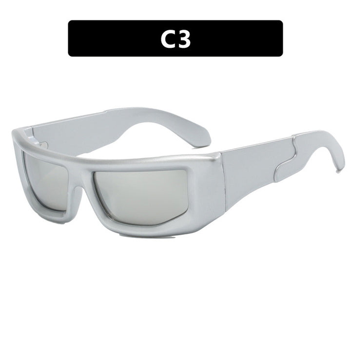 Damen sportliche Sonnenbrille mit breitem Rahmen und polarisierten Gläsern Karnz
