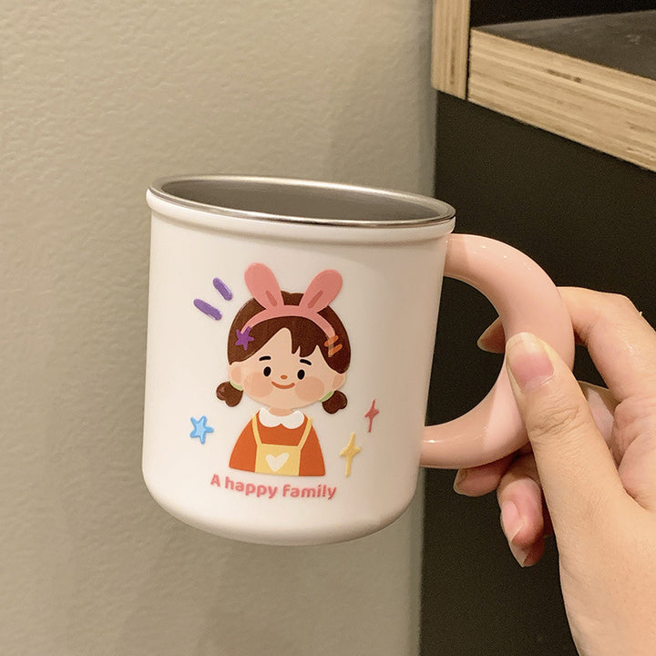 Edelstahlkeramiktasse mit Fröhlichem Familienmotiv Karnz