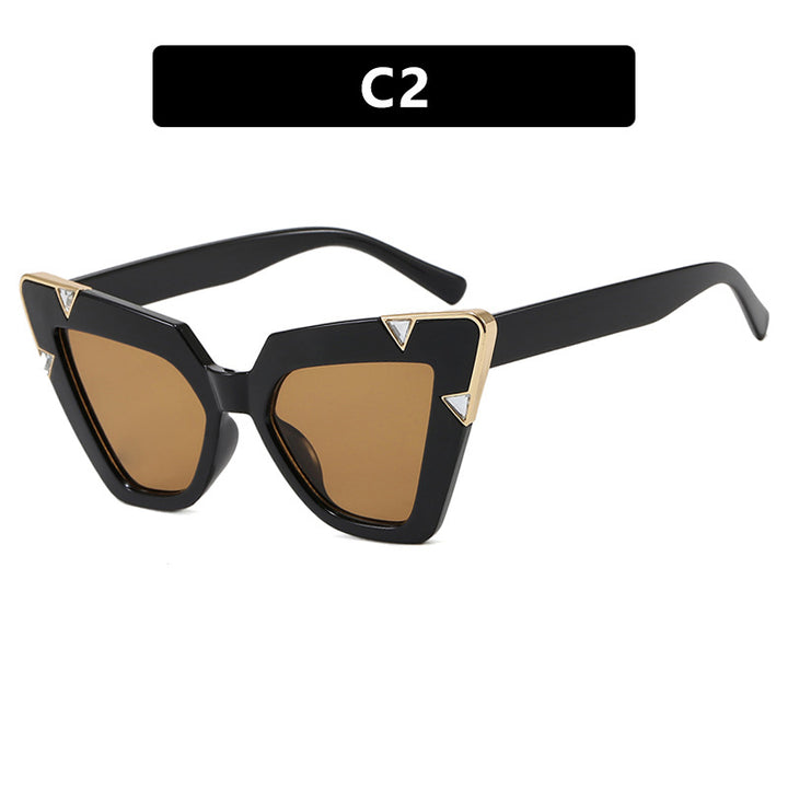 Damen Cat-Eye Sonnenbrille mit luxuriösem Motiv und schützendem UV-Filter Karnz