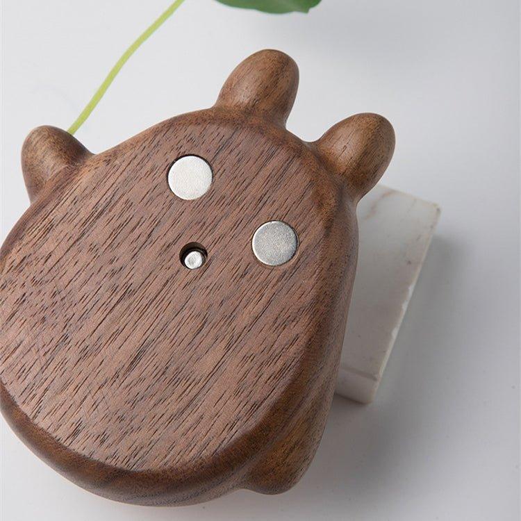 Handgefertigte Holz Totoro Türklingel mit Metallglocke | Karnz