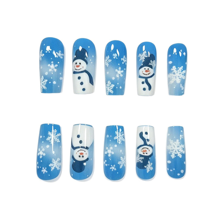 Festliche Schneemann Nagelkunst Verlängerungen Karnz