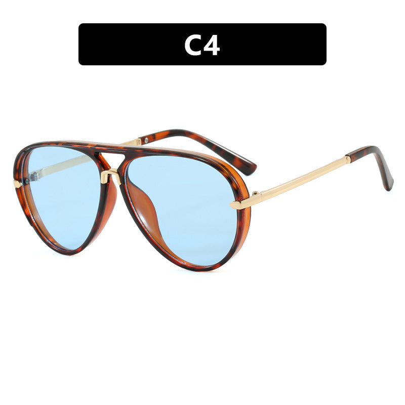 Damen modische Piloten-Sonnenbrille mit eleganten Metallakzenten Karnz