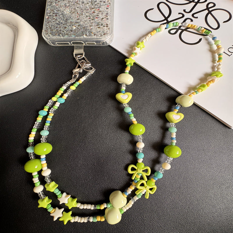 Farbenfrohes Perlen-Handyhalsband Karnz 1790135533