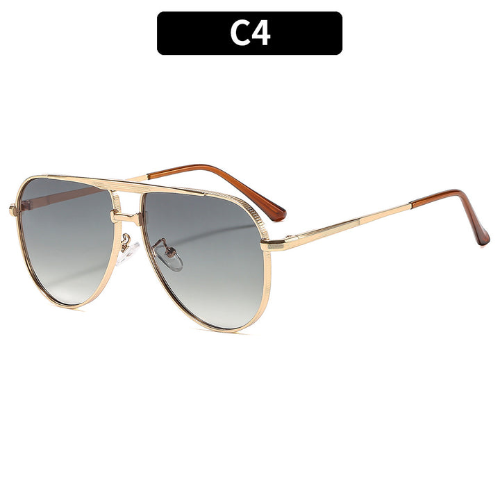Damen modische Aviator-Sonnenbrille mit elegantem Metallrahmen und UV400-Schutz Karnz