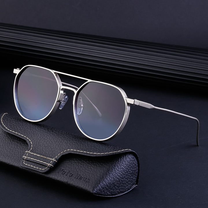 Damen modische Sonnenbrille im stilvollen runden Design Karnz