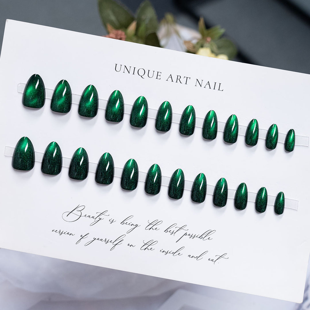 Glänzendes, langanhaltendes Press-On-Nagelset