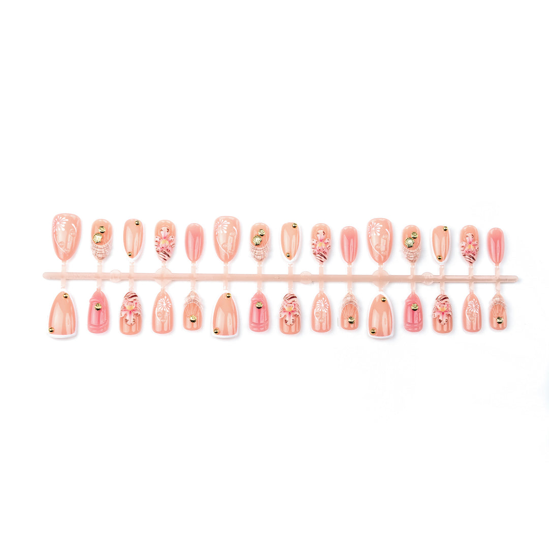 Dekoratives Floral Press-On Nagelkunst Set 1790738549