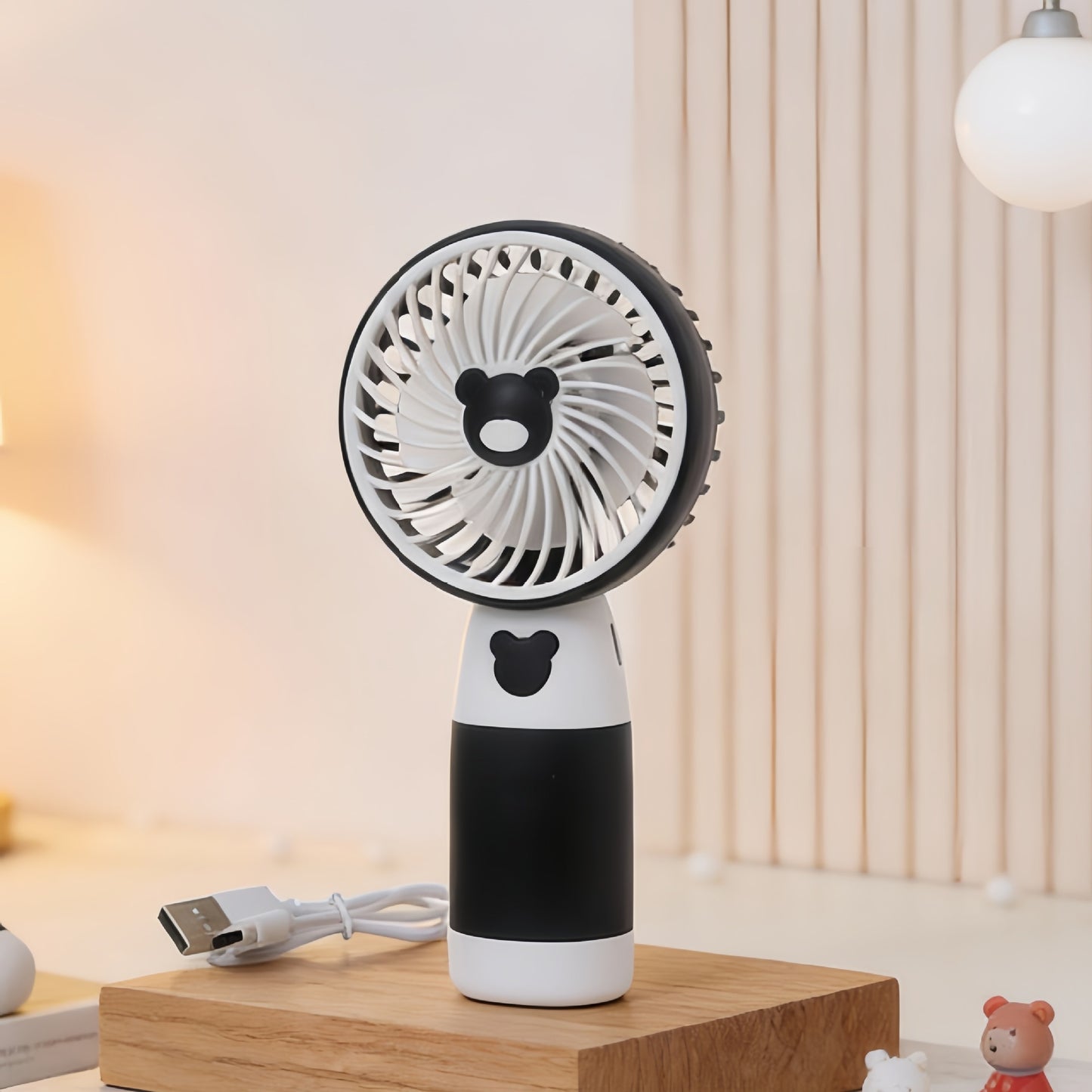 Damen Tragbarer Handventilator mit niedlichem Bärenmotiv Karnz