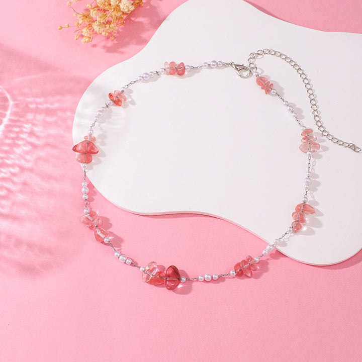 Elegante florale Perlenkette Karnz
