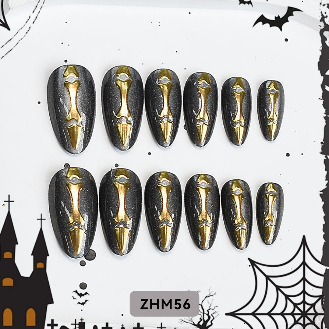 Halloween-Themen Künstlerische Press-On Nägel Set Karnz