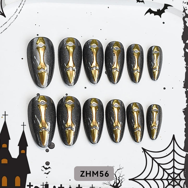 Halloween-Themen Künstlerische Press-On Nägel Set Karnz