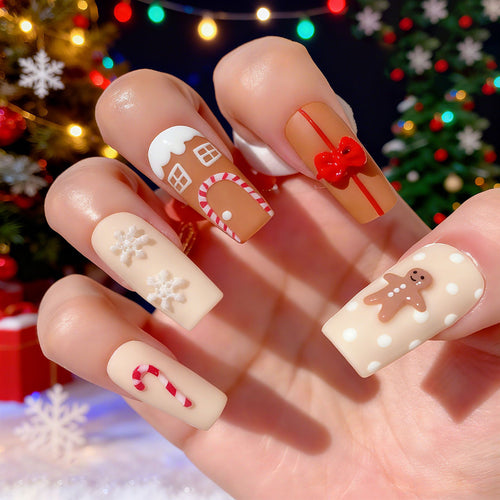Festliche Lebkuchen Nagelkunst Karnz