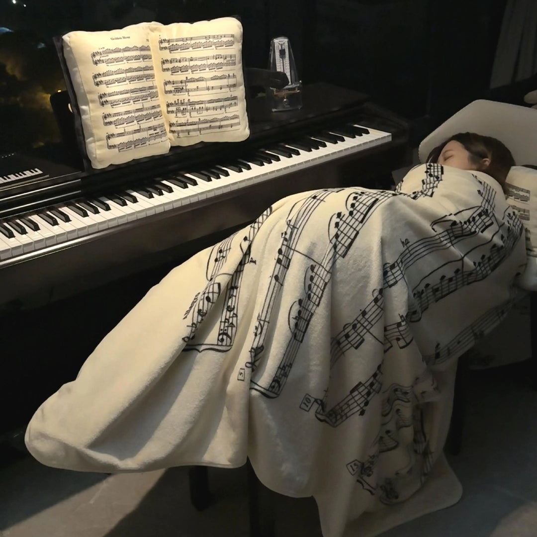 Gemütliche musikthemen fleece-decke