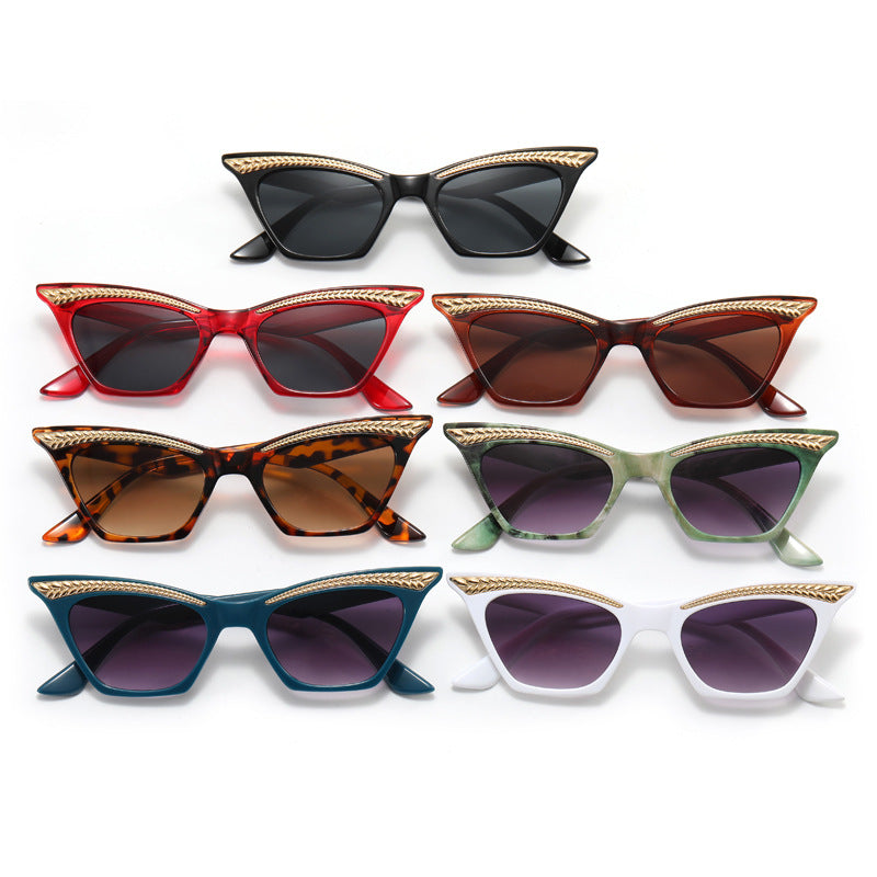 Damen Cat-Eye Sonnenbrille mit luxuriösem Detail Karnz