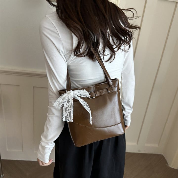 Elegante Kunstleder Schultertasche