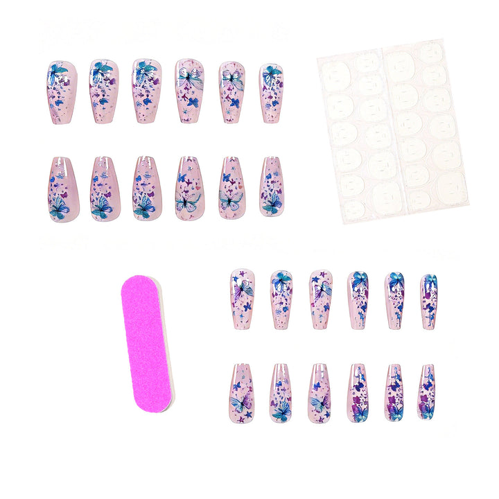 Schmetterlings-Themen Dekorative Druck-On Nagelkunst Karnz