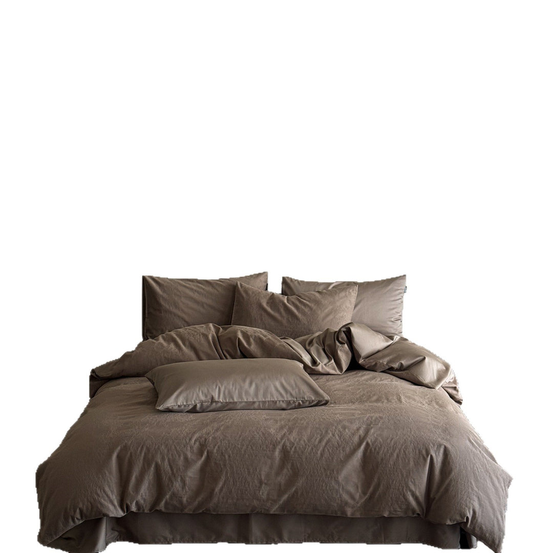 Luxus Jacquard Baumwolle Bettbezugset mit Satin Kissenbezügen